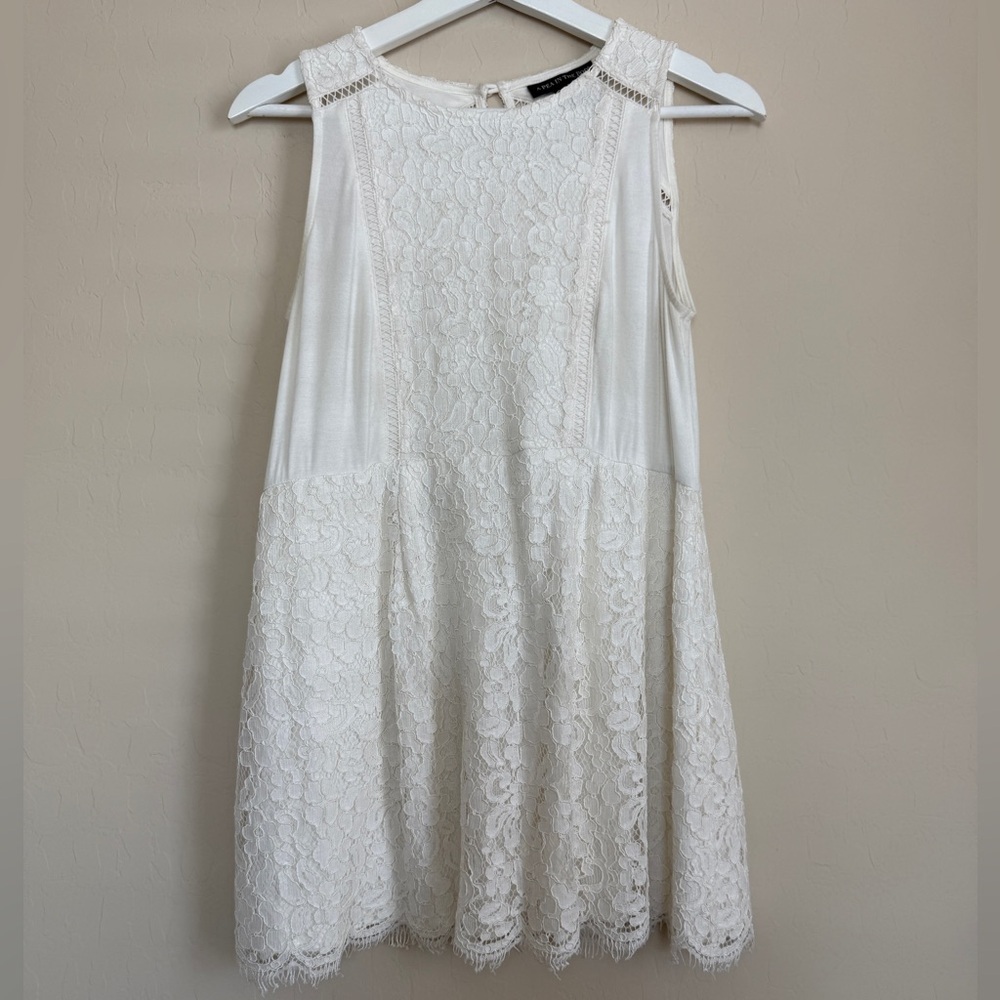 A Pea in the Pod Cream Lace Maternity Tank Dress